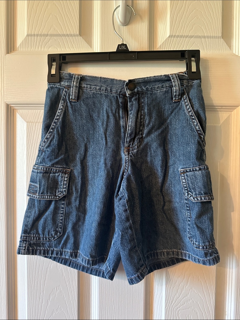 Kid’s Canyon River Blues Blue Denim Cargo Shorts - Classic Casual